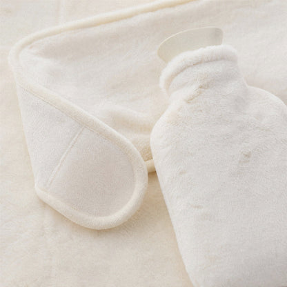 Textura suave de la funda de peluche y la faja