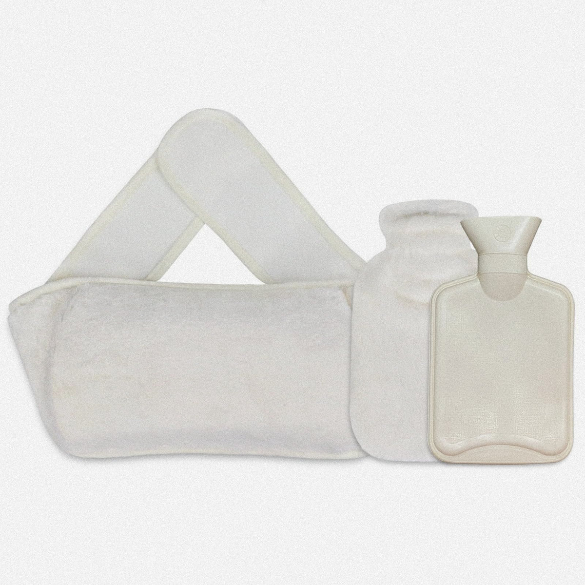 Contenido: bolsa de caucho, funda de peluche y faja